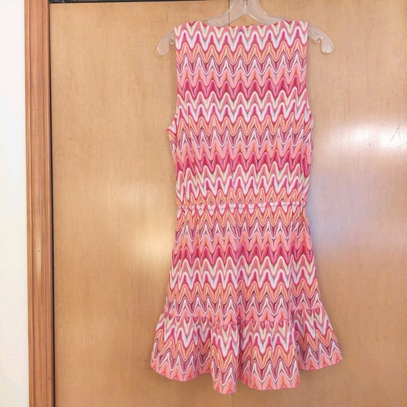 NEW! Calypso St. Barth Women's Emelia Dress Zig-Zag Pink Orange Sz S $295 - Picture 3 of 15